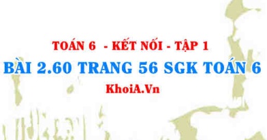 Bài 2.60 trang 56 SGK Toán 6 tập 1 Kết nối tri thức